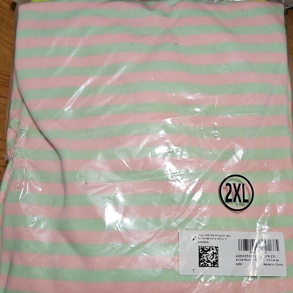 AlvaQ Oversized Color block Striped Sweatshirt 2XL | Casual Comfy Crewneck - Picture 3 of 3